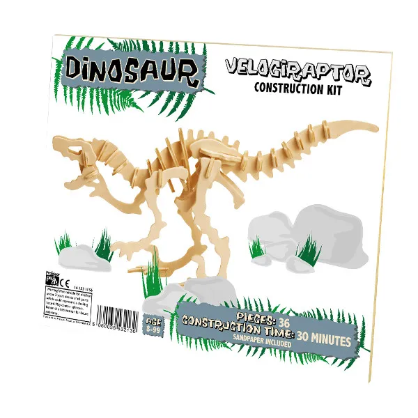 Puzzle 3D en Bois - Vélociraptor