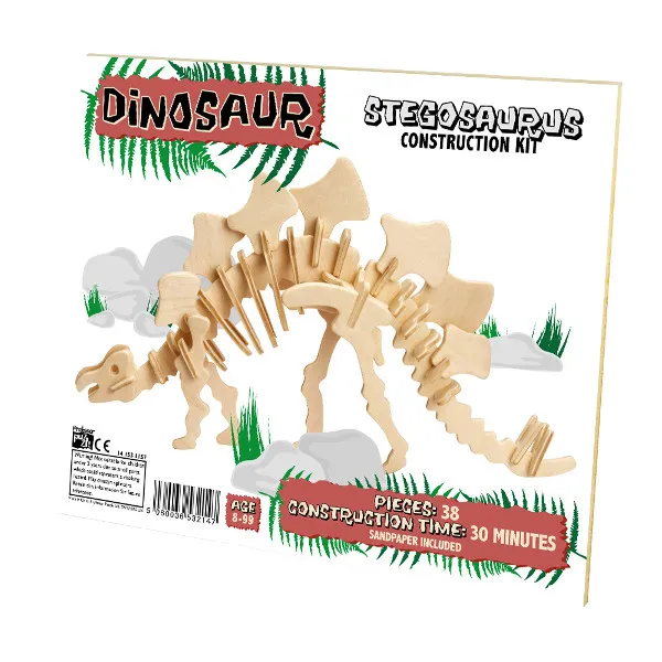 Puzzle 3D en Bois - Stegosaurus