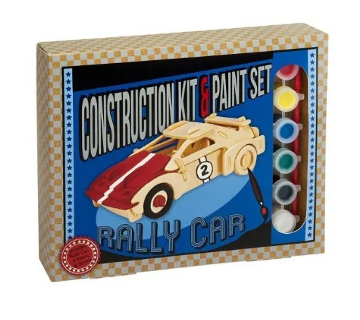 Puzzle 3D en Bois + Peinture - Rally Car