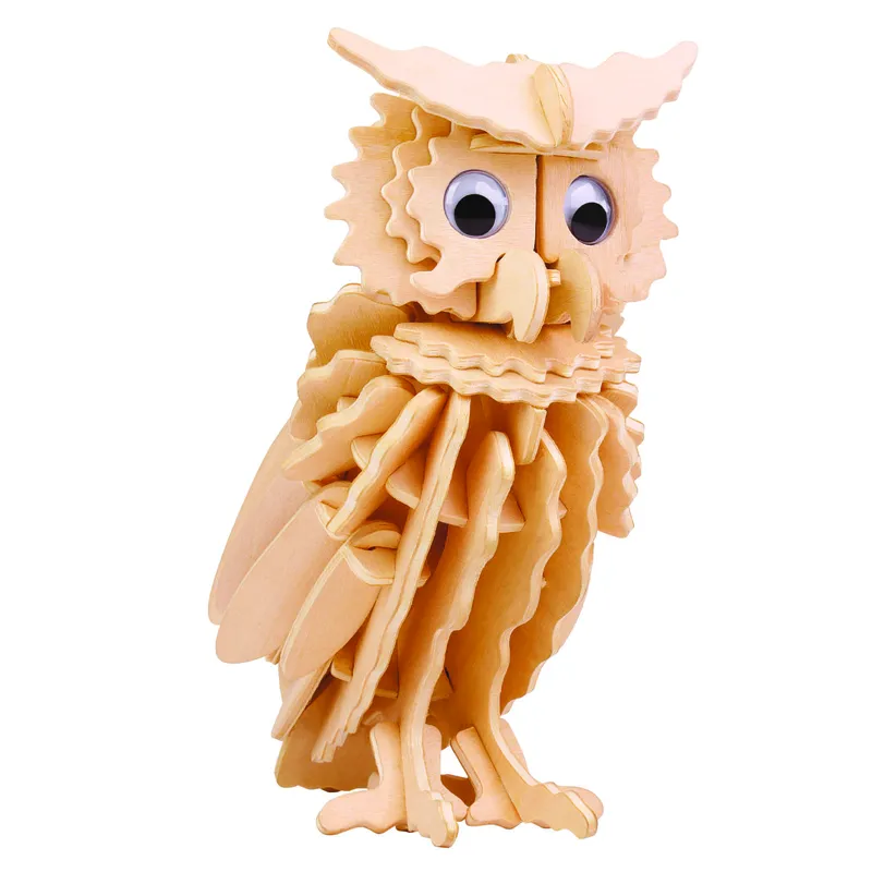 Puzzle 3D en Bois - Oswald le Hibou