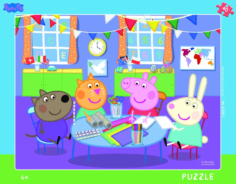 Puzzle Cadre - Peppa Pig à la Maternelle