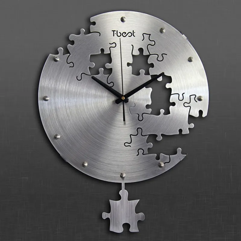 Horloge Métallique Murale Puzzle