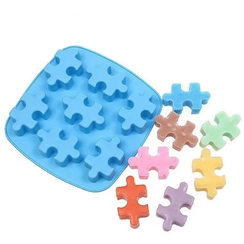 Moule en Silicone pour Glaçons ou Gateaux - Puzzle