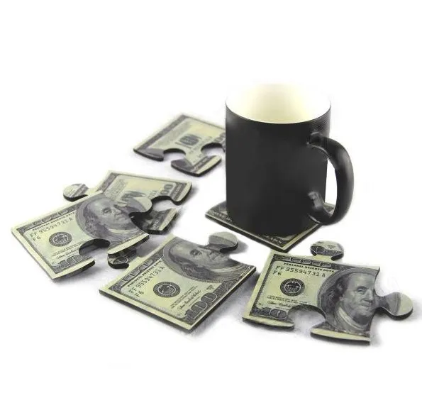 Puzzle 100 $ - Dessous de Verre