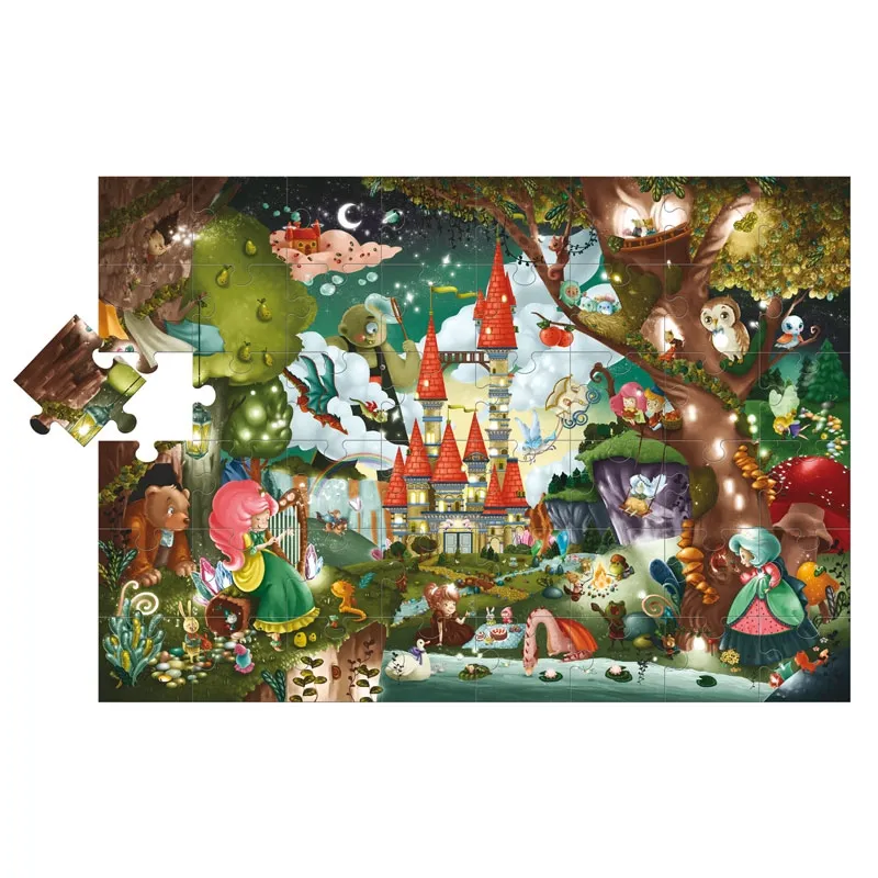 Riesen-Bodenpuzzle - Magisches Schloss
