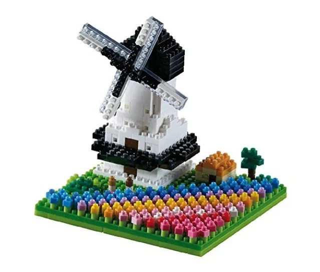 Nano Puzzle 3D - Moulin à Vent et Tulipes (Level 3)