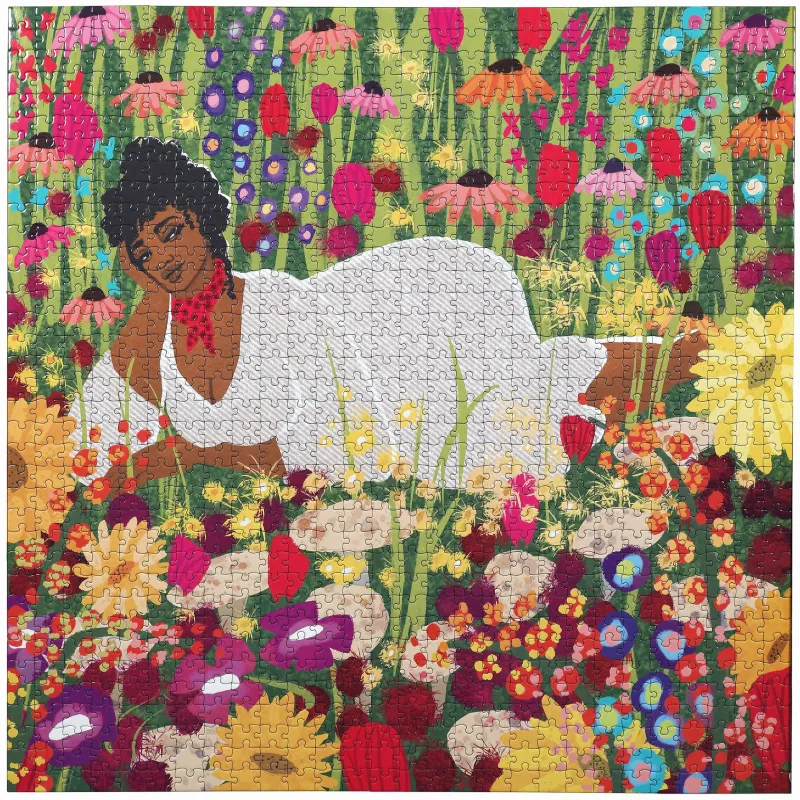 FEMME DANS LES FLEURS
