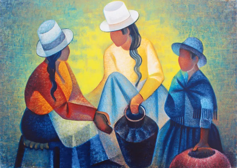 Louis Toffoli - Femmes à la Potiche Bleue, 1977