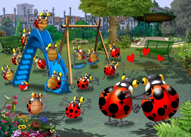 Coccinelles au Parc