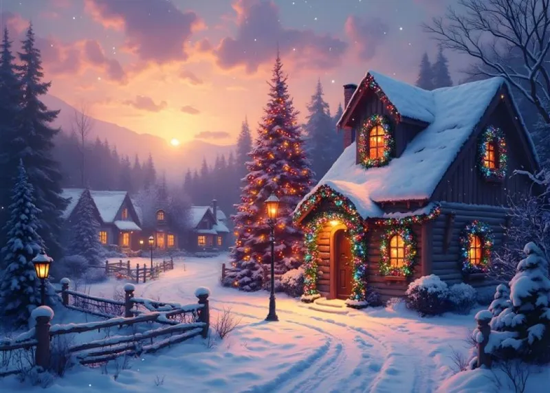Cottage à Noël
