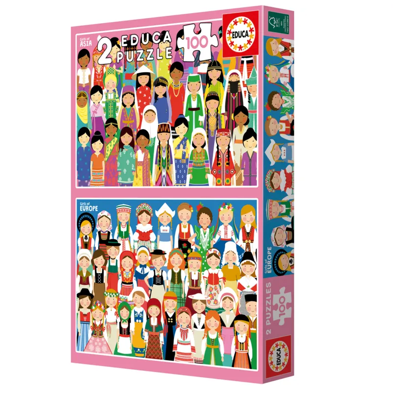 2 Puzzles - Filles d'Europe et Filles d'Asie