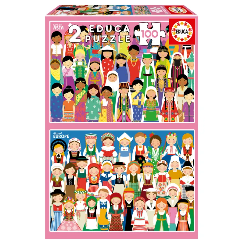 2 Puzzles - Filles d'Europe et Filles d'Asie