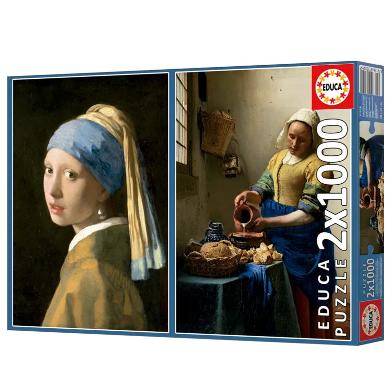 2 Puzzles - La Jeune Fille à la Perle & La Laitière. Johannes Vermeer