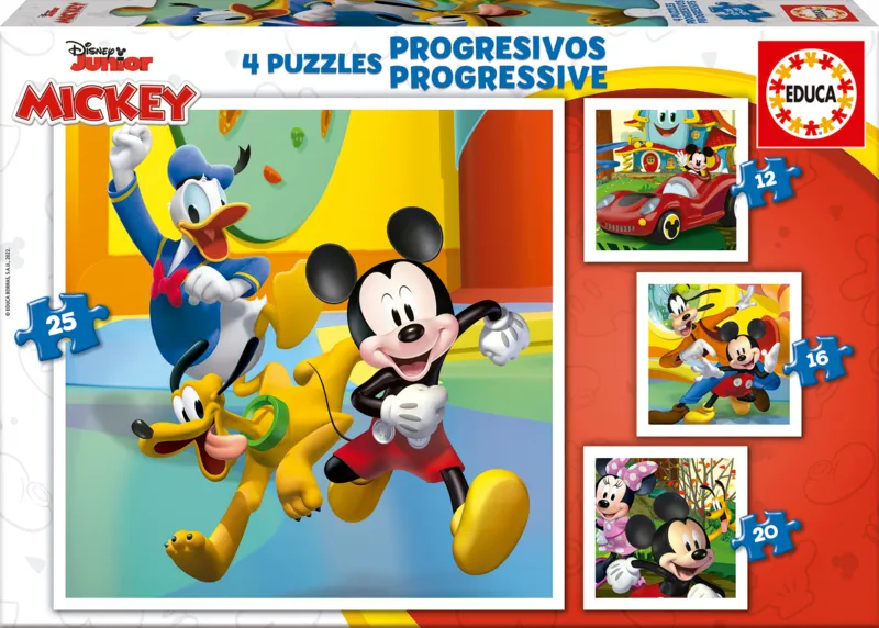 4 Puzzles Progressifs - Mickey & Friends