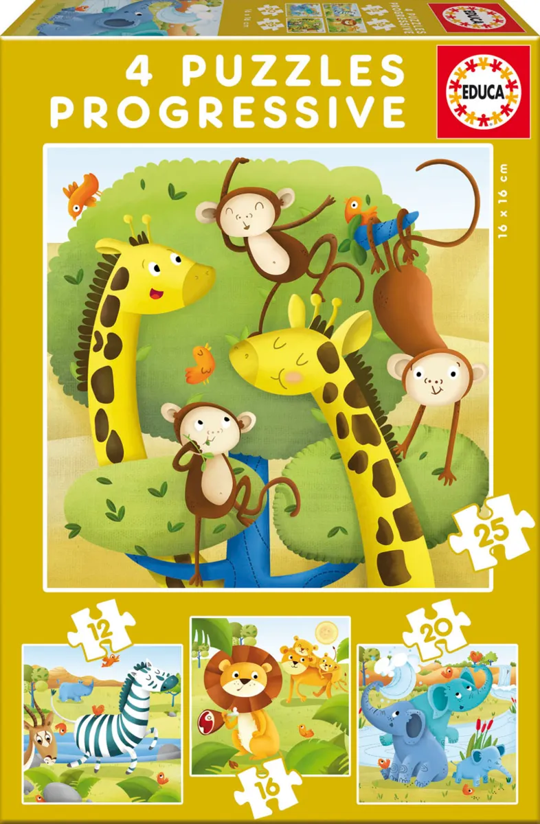 4 Puzzles - Wild Animals