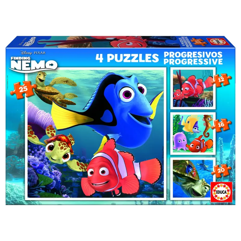 4 Puzzles Progressifs - Le monde de Nemo