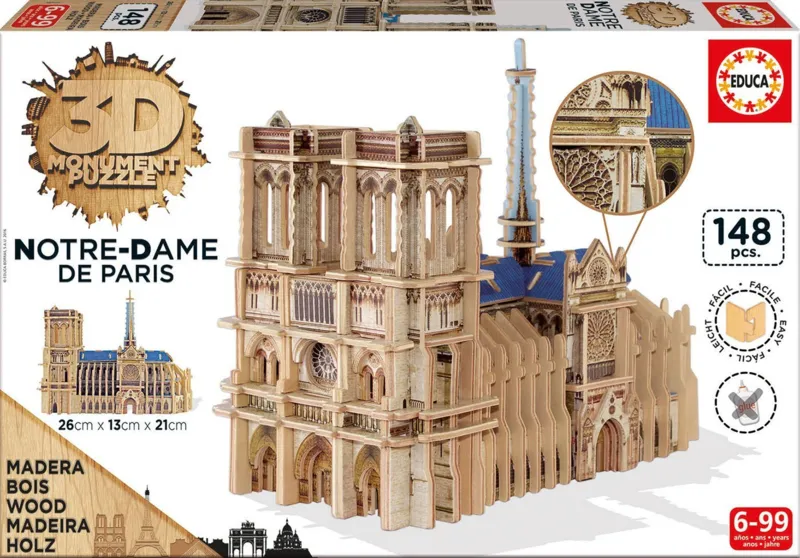 Puzzle 3D en Bois - Notre Dame de Paris