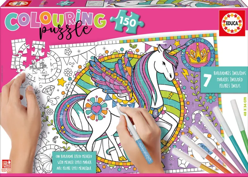 Colouring Puzzles - Licorne