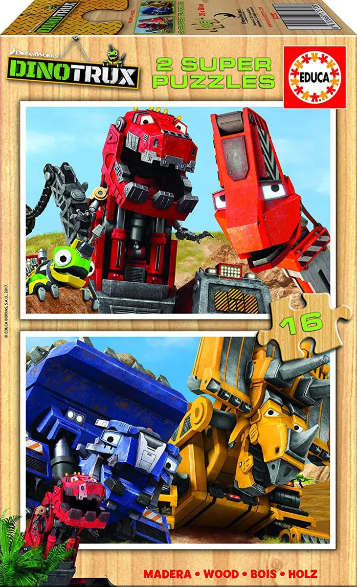 2 Puzzles en Bois - Dreamworks - Dinotrux