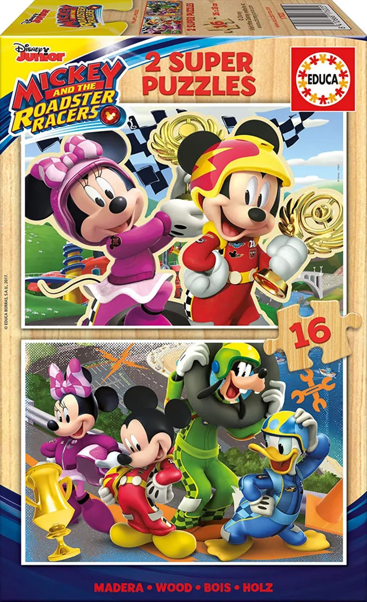 2 Puzzles en Bois - Mickey and The Roadster Racers
