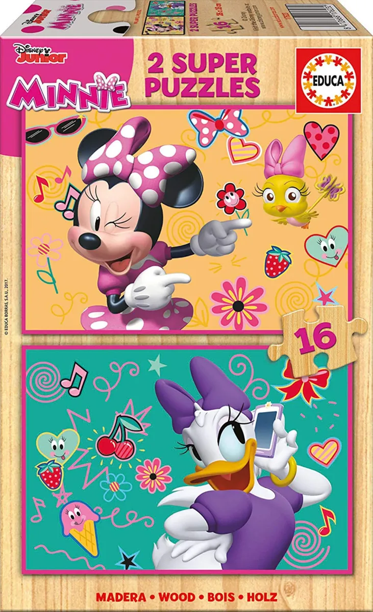 2 Puzzles en Bois - Minnie