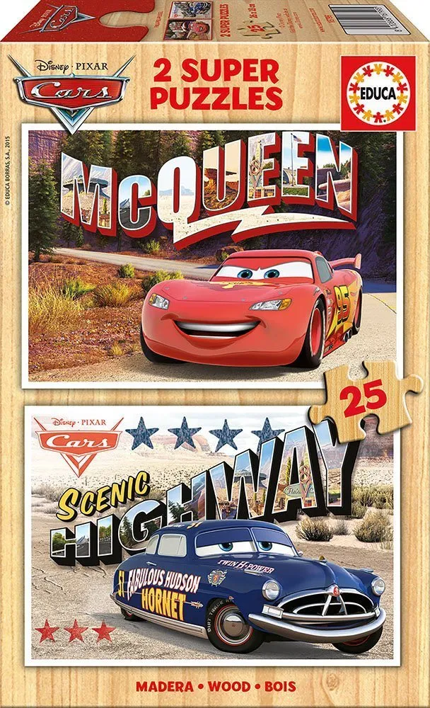2 Puzzles en Bois - Cars