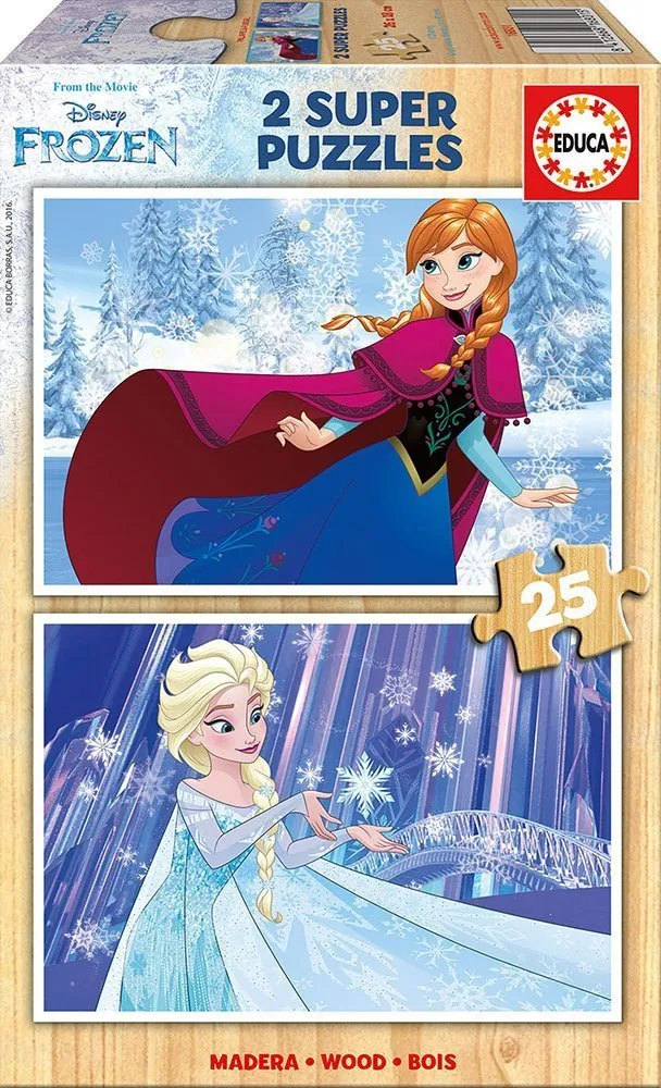 2 Puzzles en Bois - La Reine des Neiges