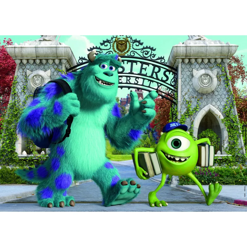 2 Puzzles en Bois - Monstres et compagnie : Monsters University