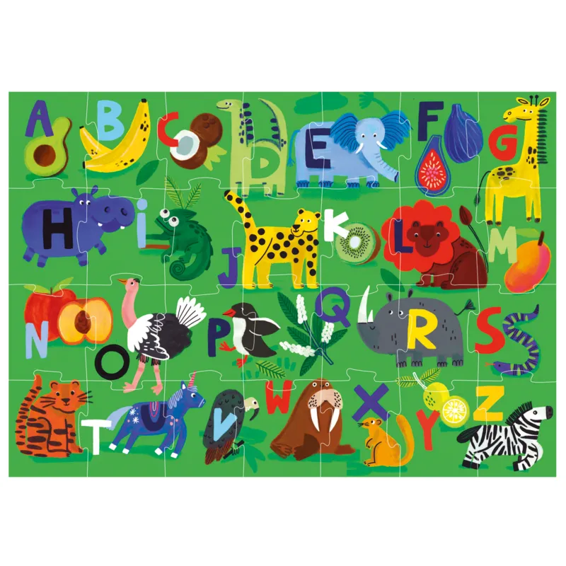 Pièces XXL - Puzzle Alphabet - Fruits et Animaux