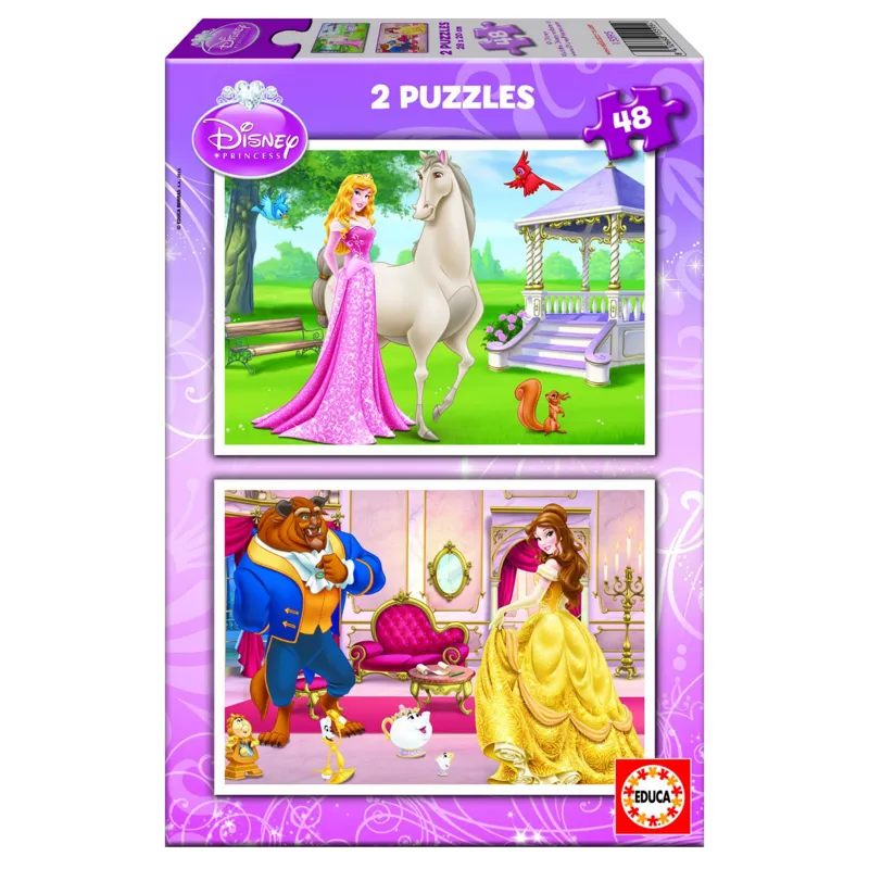 2 Puzzles - Princesses Disney : Aurore et Belle
