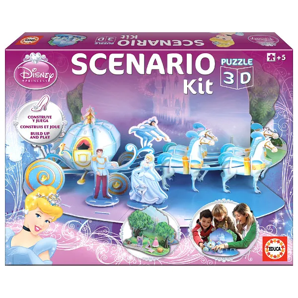Construis et Joue : Puzzle Scénario 3D - Cendrillon