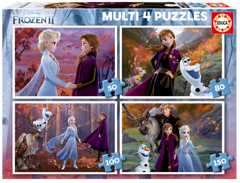 4 Puzzles Multi - La Reine des Neiges 2