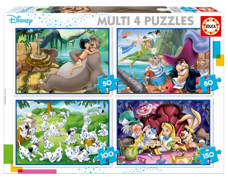 4 Puzzles Multi - Classiques Disney