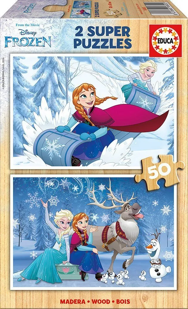 2 Puzzles en Bois - La Reine des Neiges