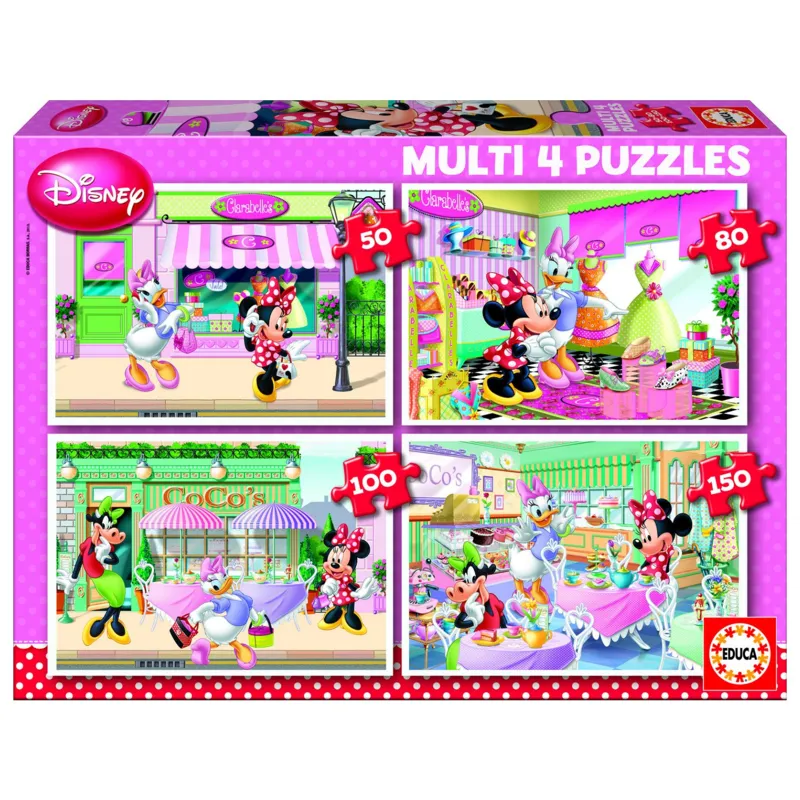 4 Puzzles Progressifs - Minnie et ses amies
