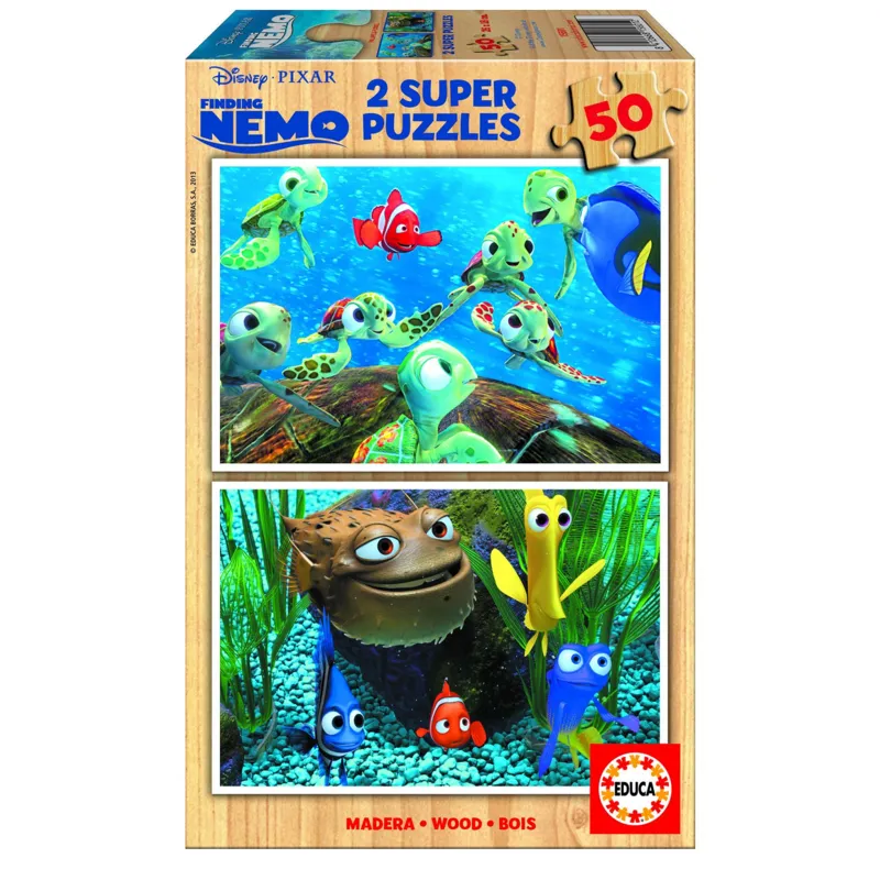 2 Puzzles en Bois - Le monde de Némo