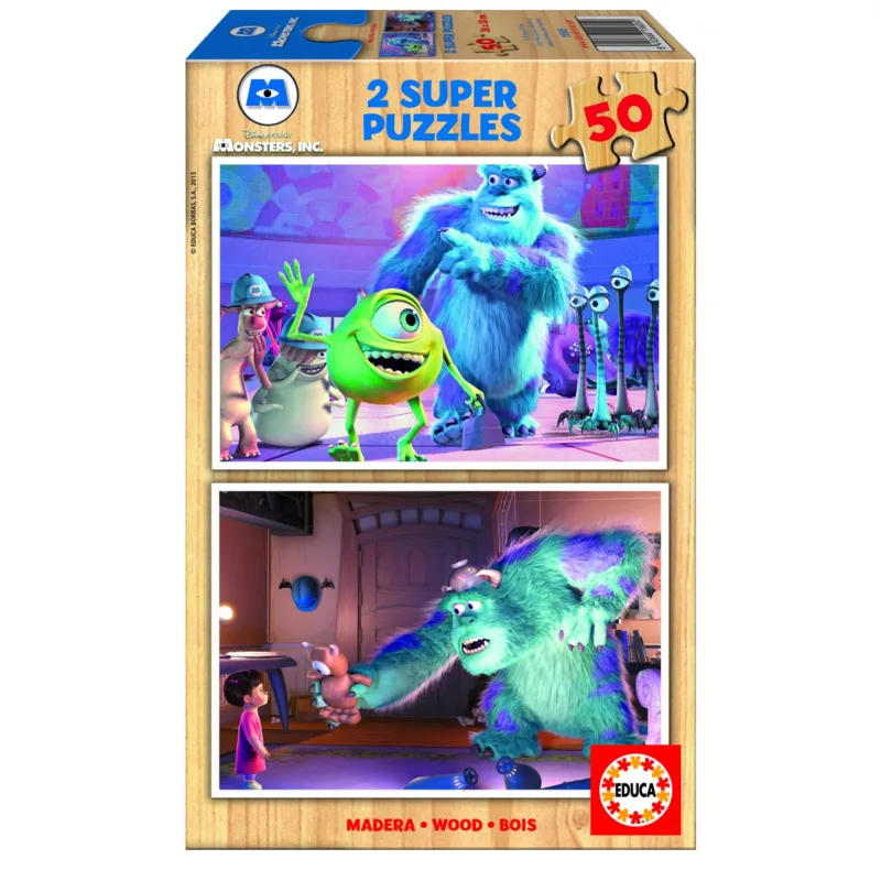 2 Puzzles en Bois - Monstres et compagnie