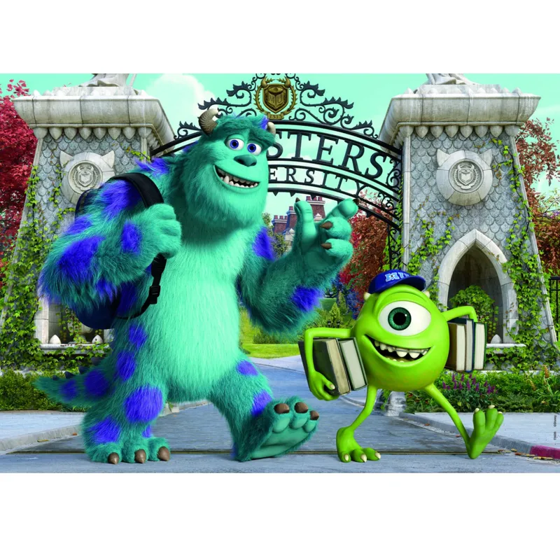 2 Puzzles en Bois - Monstres et compagnie : Monsters University
