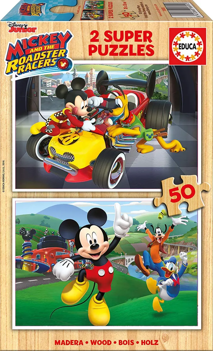 2 Puzzles en Bois - Mickey and The Roadster Racers