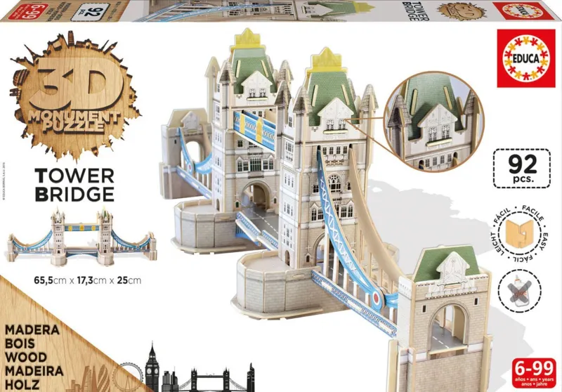 Puzzle 3D en Bois - Tower Bridge