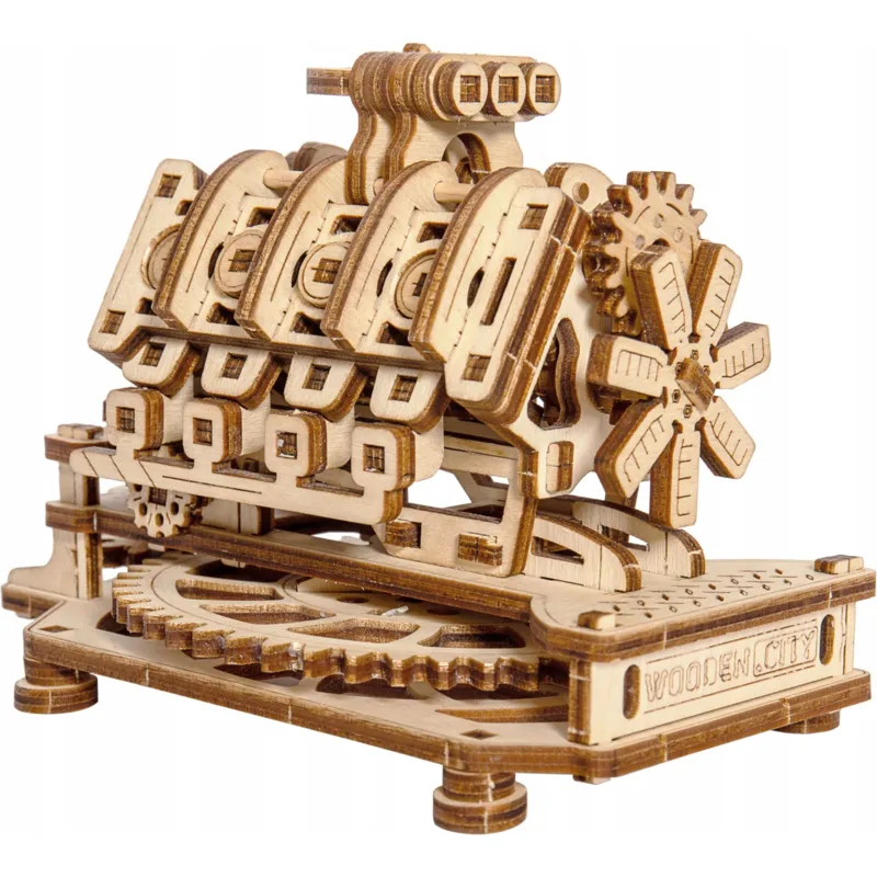 Puzzle 3D en Bois - Moteur V8
