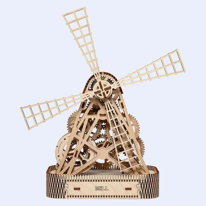 Puzzle 3D en Bois - Moulin