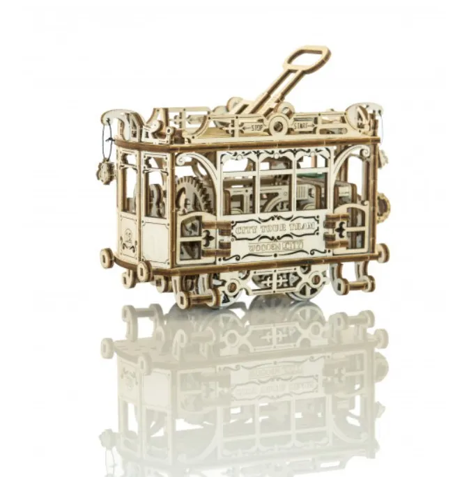 Puzzle 3D en Bois - City Tram with Rails