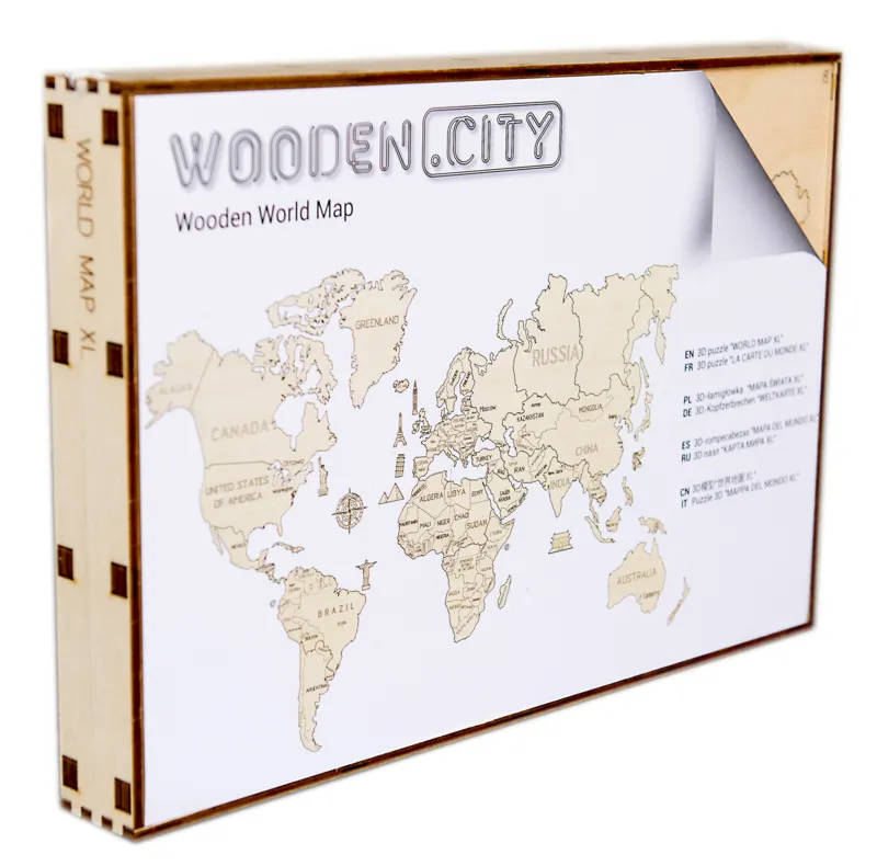 Puzzle en Bois - Carte du Monde XL