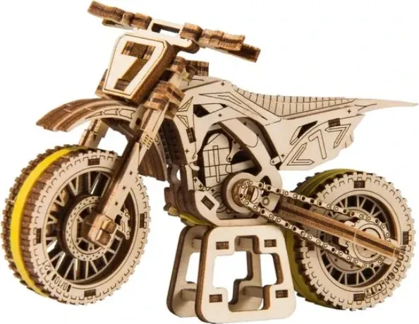 Puzzle 3D en Bois - Motocross