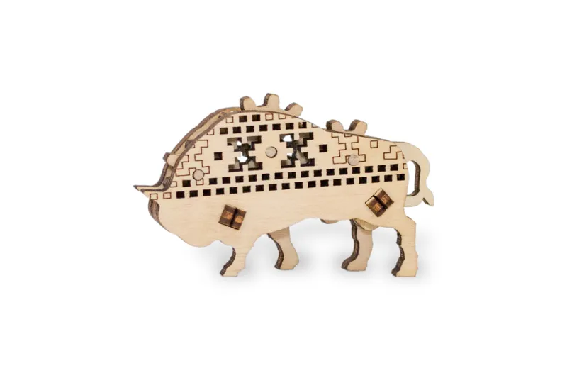 Puzzle 3D en Bois - Bison