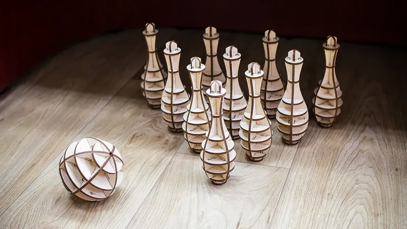 Puzzle 3D en Bois - Mini Bowling