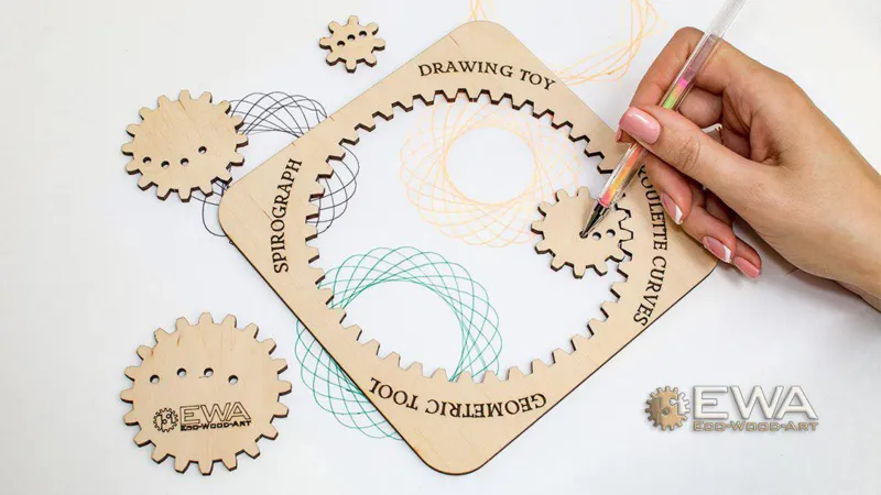 Puzzle en Bois - Spirographe