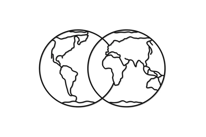 Puzzle en Bois - Hemispheres of Earth