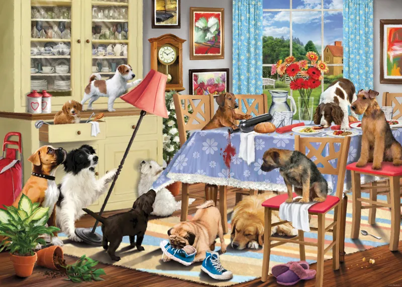 Dogs In The Dining Room